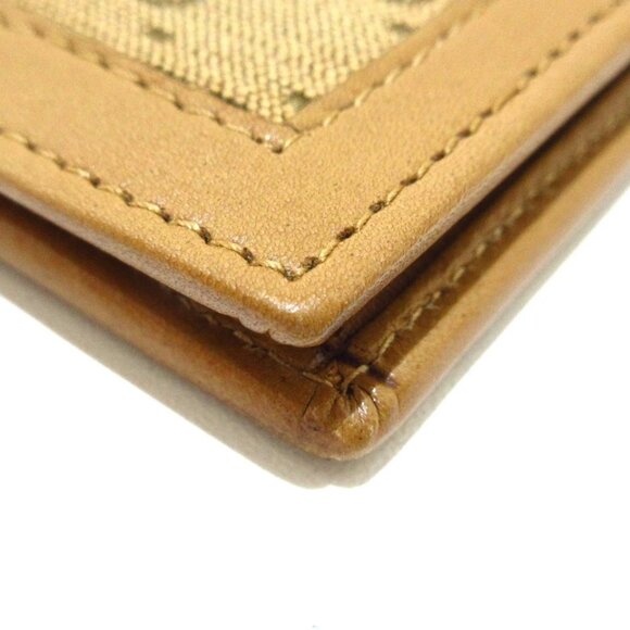 GUCCI - Light Brown Dark Brown Multi Jacquard Leather Bill Holder 163-080825 - Picture 7 of 10